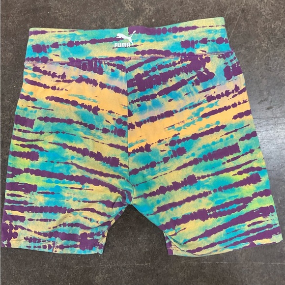 PUMA Colorful Tie-Dye  Biker Shorts Size XL - Picture 2 of 2